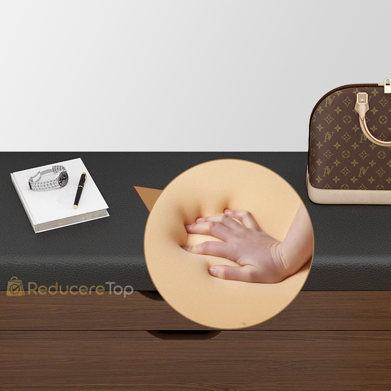 Dulap pentru Pantofi Tip Bancheta, 100 x 34 x 51 cm, Maro/Alb/Gri