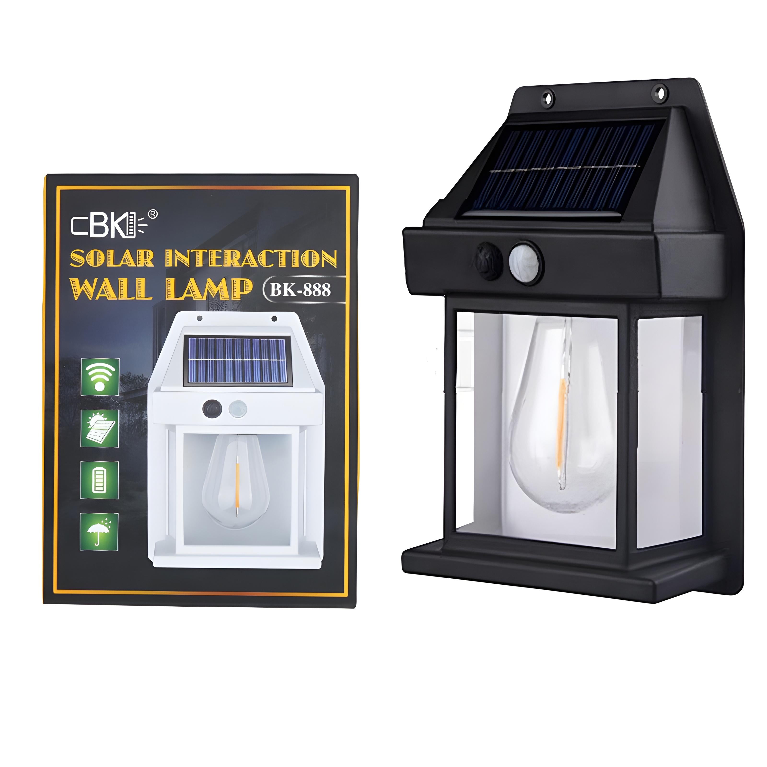 Set 4x Lampi Solare Retro de Perete cu Senzor de Miscare
