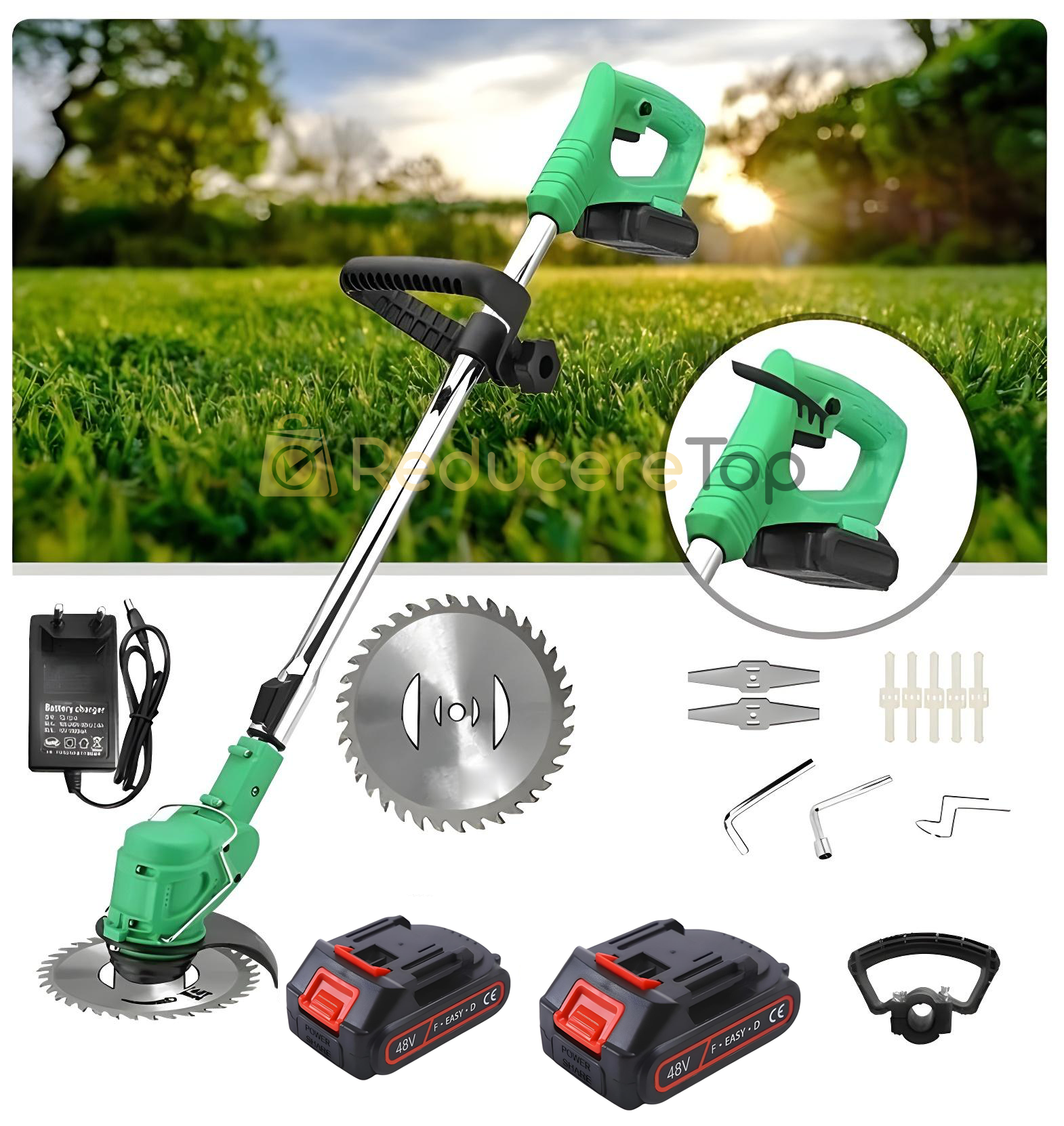 Motocoasa Electrica cu 2 Acumulatori 48V