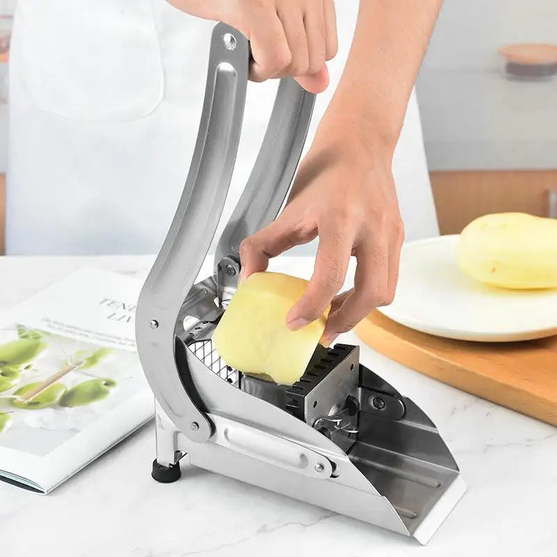 Aparat de taiat cartofi pai si legume, din inox, cu 1 forma de taiere, Potato Chopper