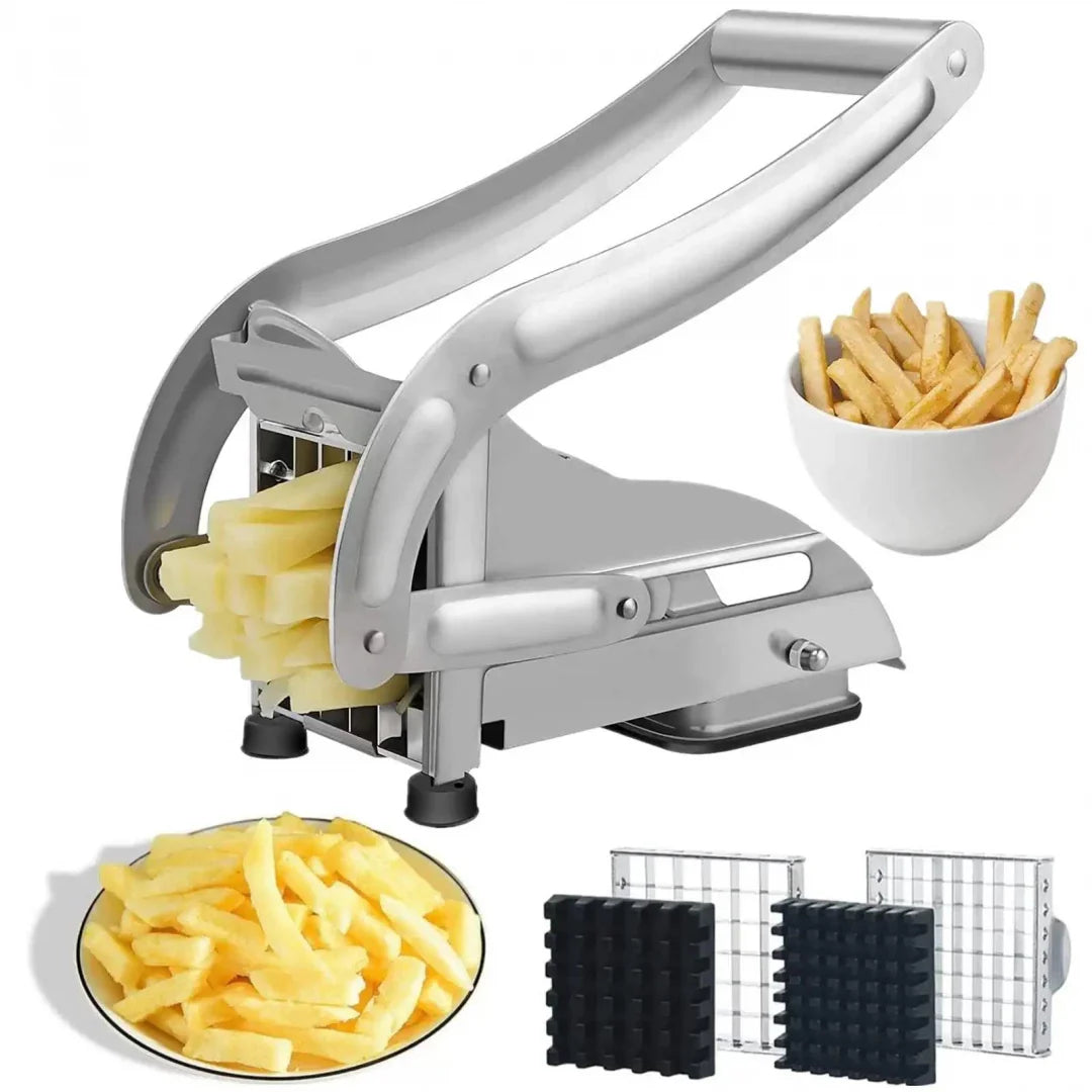 Aparat de taiat cartofi pai si legume, din inox, cu 1 forma de taiere, Potato Chopper
