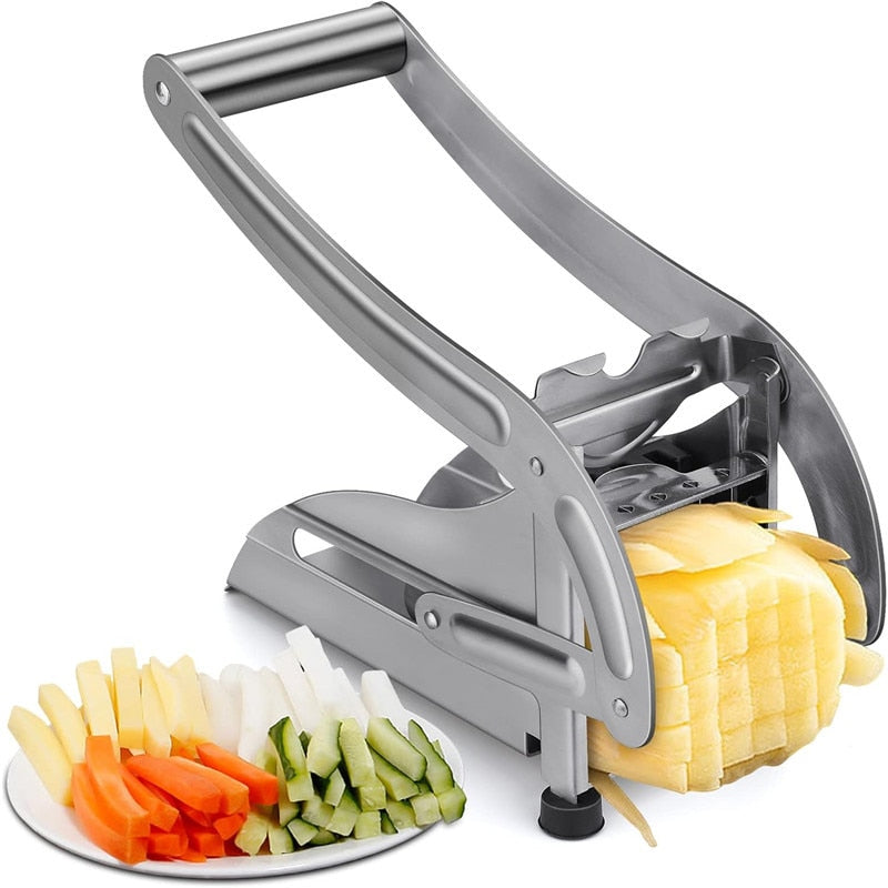 Aparat de taiat cartofi pai si legume, din inox, cu 1 forma de taiere, Potato Chopper