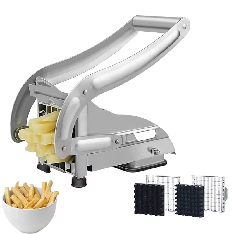 Aparat de taiat cartofi pai si legume, din inox, cu 1 forma de taiere, Potato Chopper