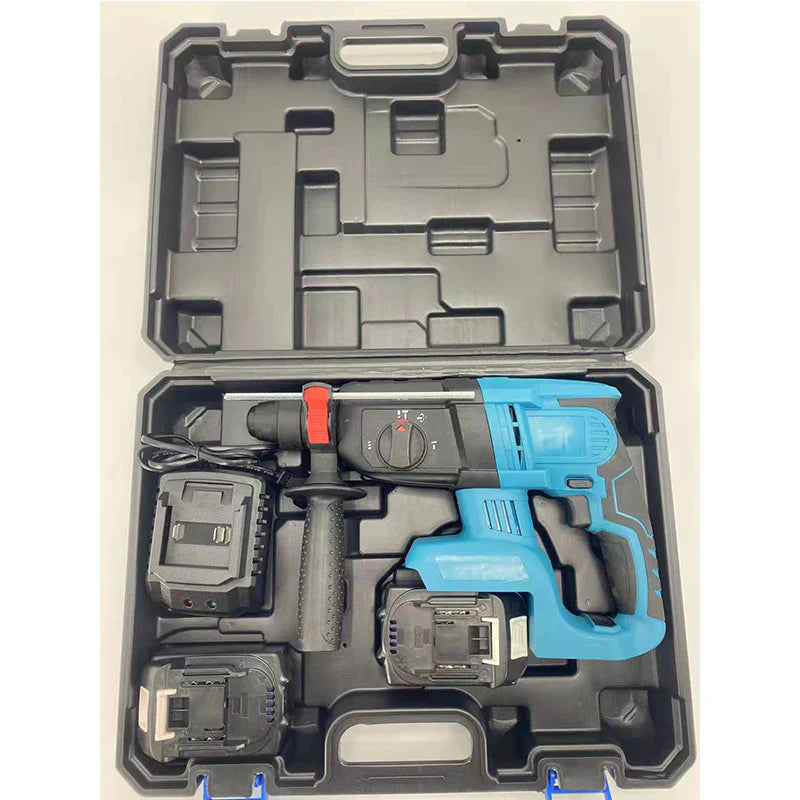 Bormasina cu Percutie Fara Fir Brushless 1850W, 2 Acumulatori 18V, 2580 rpm, Ciocan Rotopercutor SDS Plus