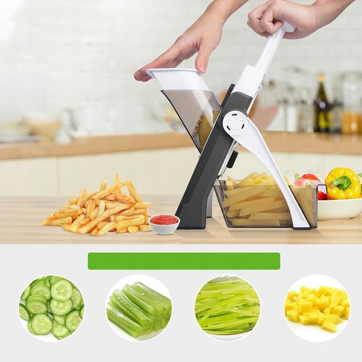 Feliator de legume pliabil, tip mandolina cu 4 functii, Spring Slicer