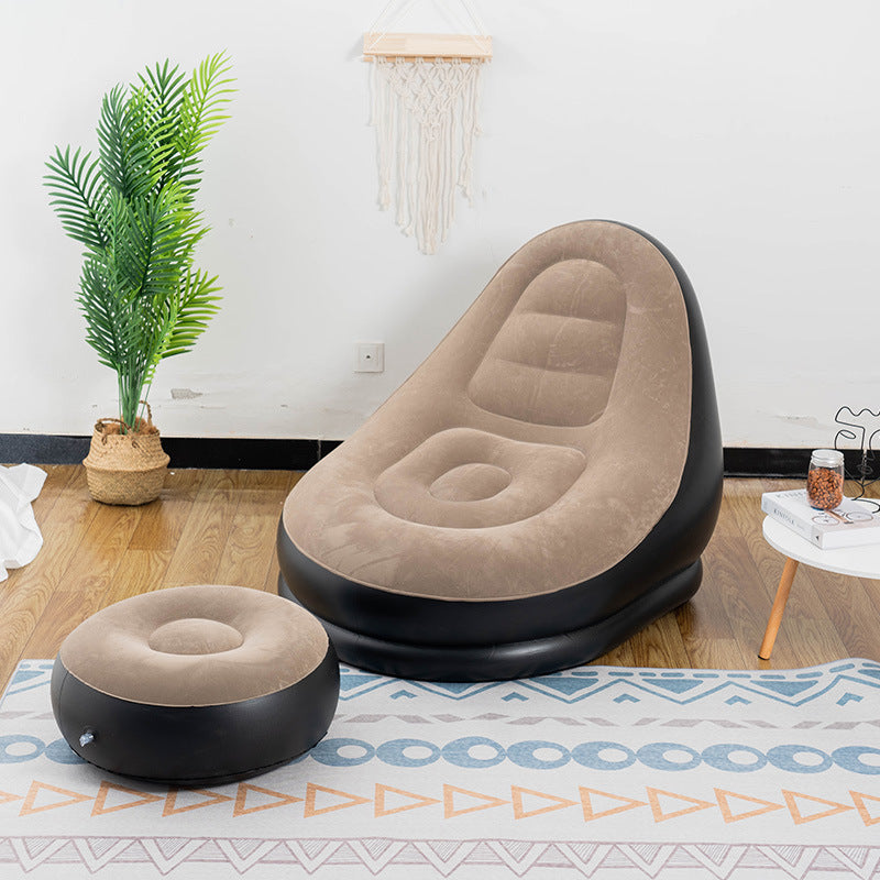 Fotoliu premium confortabil, cu suport pentru picioare, invelis catifelat