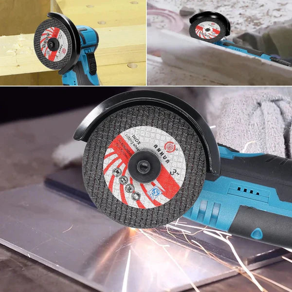 Mini Polizor Unghiular Flex Electric cu 2 acumulatori, 6 discuri, Portabil, 48V, 76MM