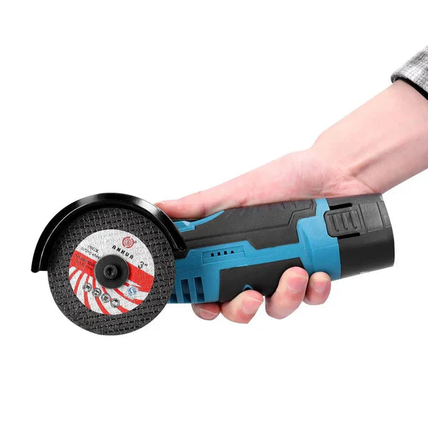 Mini Polizor Unghiular Flex Electric cu 2 acumulatori, 6 discuri, Portabil, 48V, 76MM