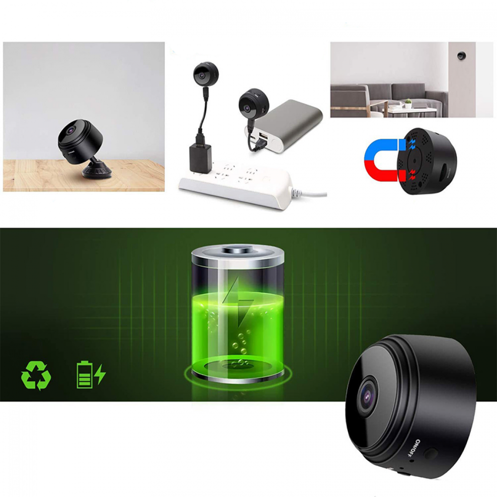 Mini camera de supraveghere wireless WiFi 1080p Full HD A9