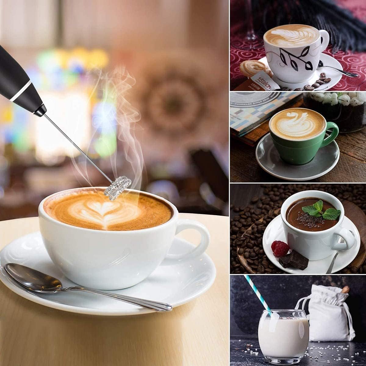 Mixer frappe cu 2 capete, 3 trepte de viteza,acumulator reincarcabil USB super portabil