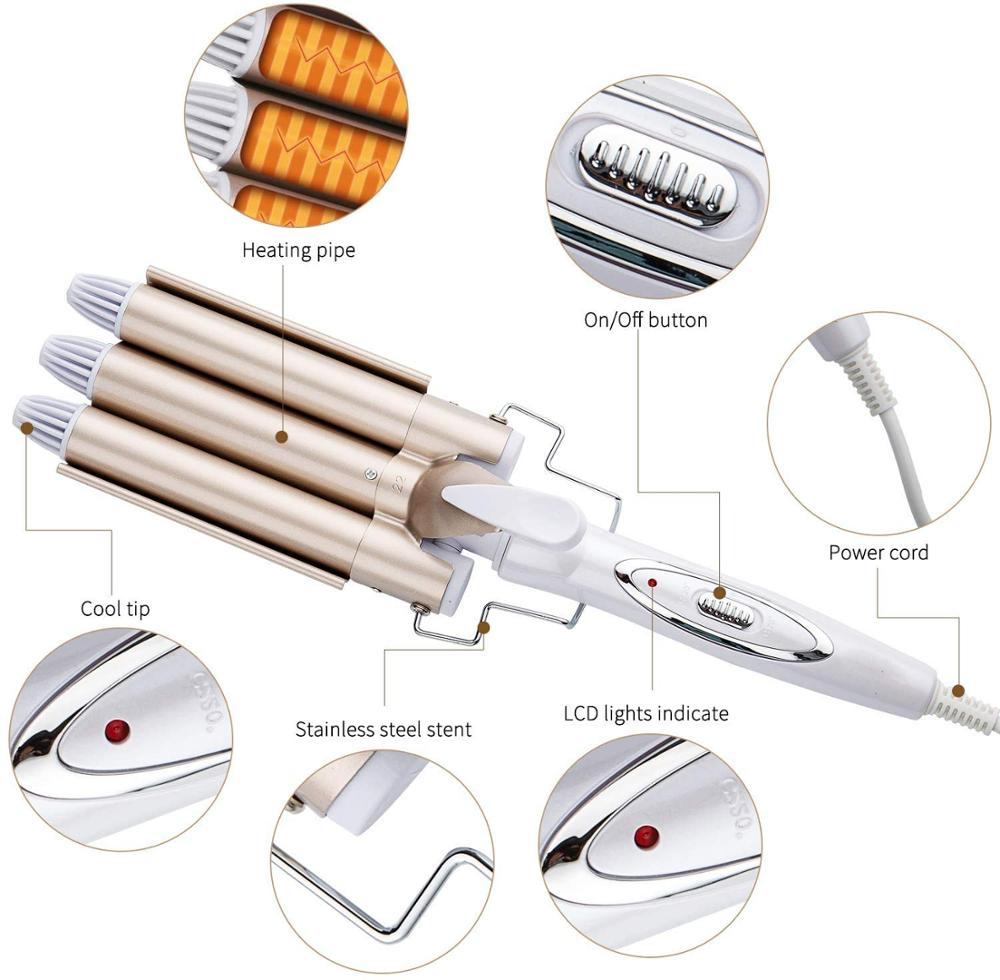 Ondulator de par, 3 tuburi 25 mm, temperatura 170-220 °C