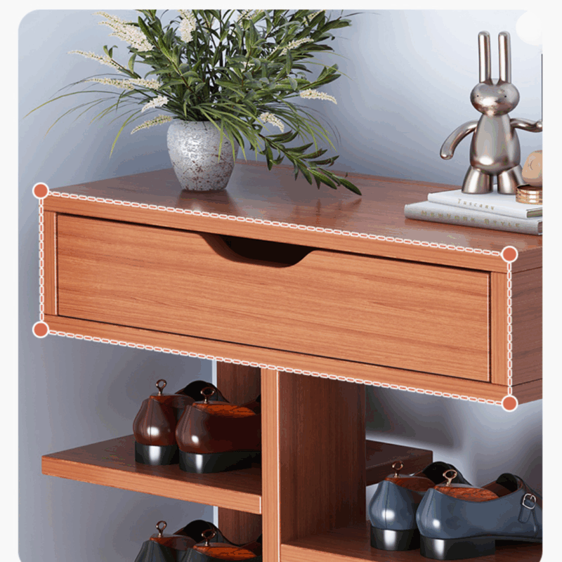 Pantofar cu 7 Etaje din PAL - Organizator Pantofi Elegant, Culoare Lemn , Maro