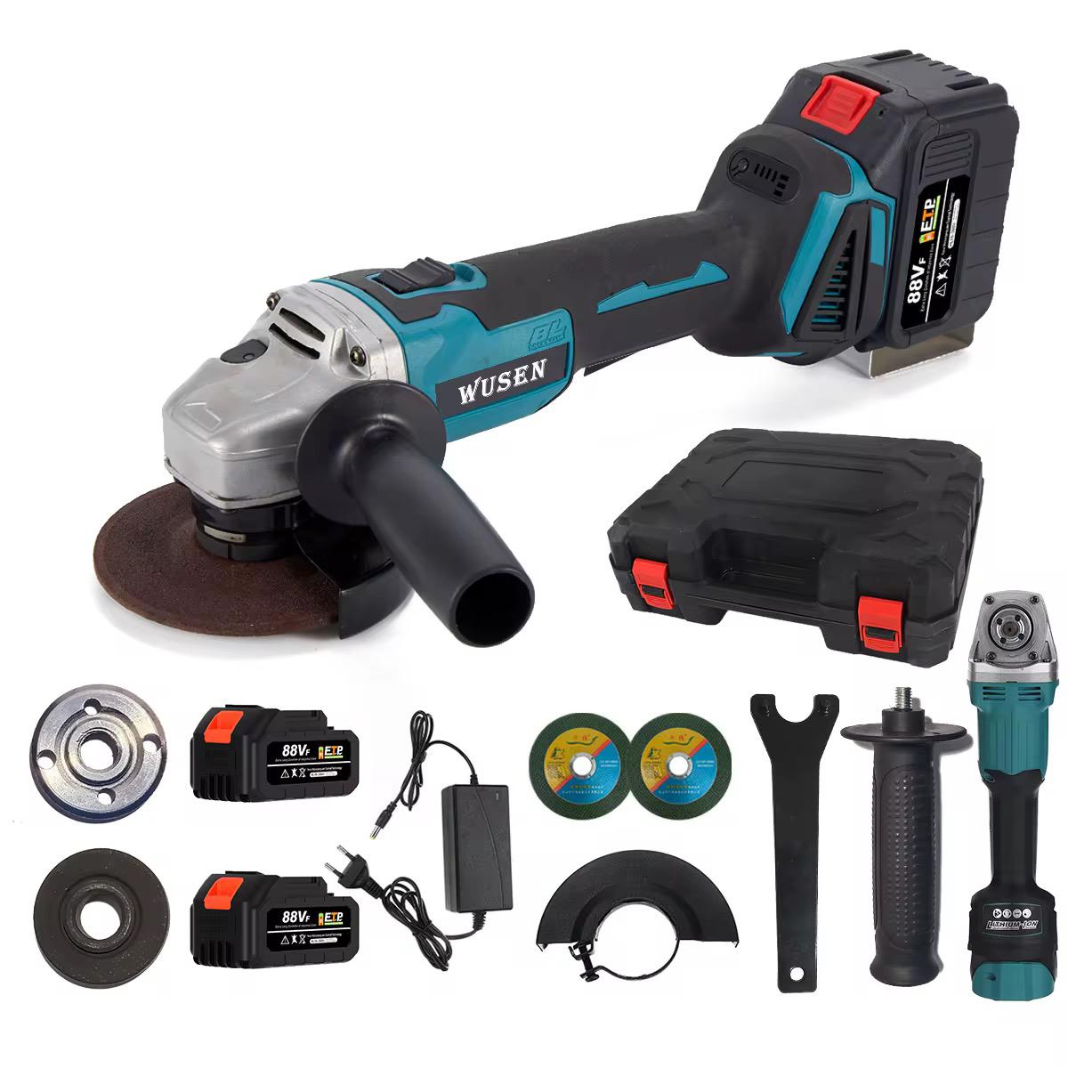 Polizor unghiular, Flex Profesional fara fir, cu 2 acumulatori 48V, trusa