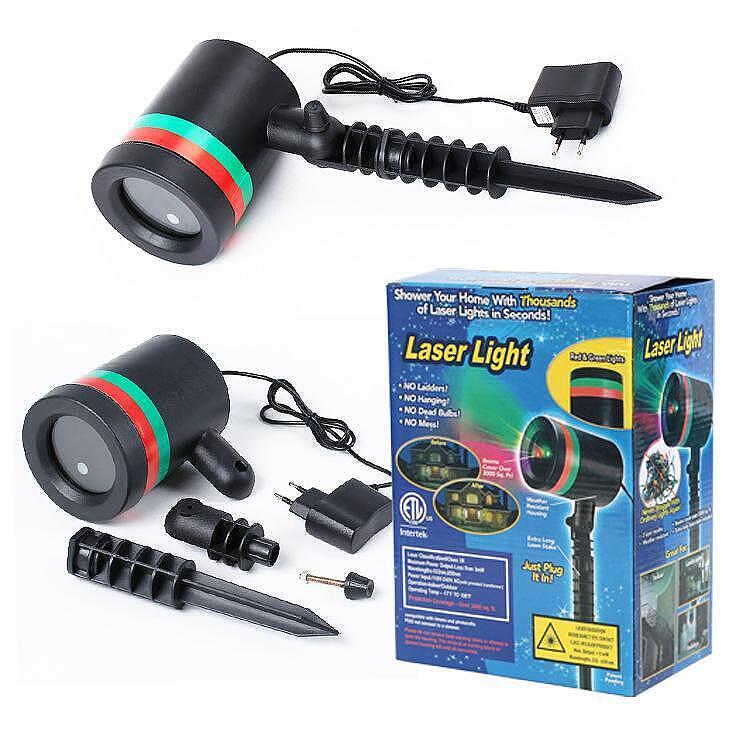 Proiector Laser Light cu lumini verzi si rosii pentru exteriorul casei