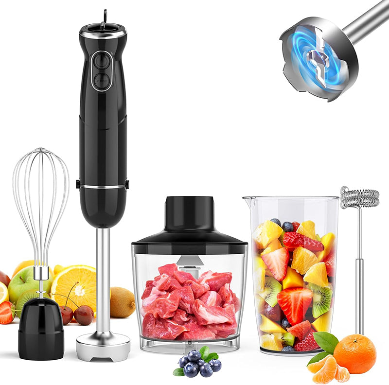 Set blender de mâna Hoffmans 5 in 1, 800W cu 9 viteze și funcție turbo