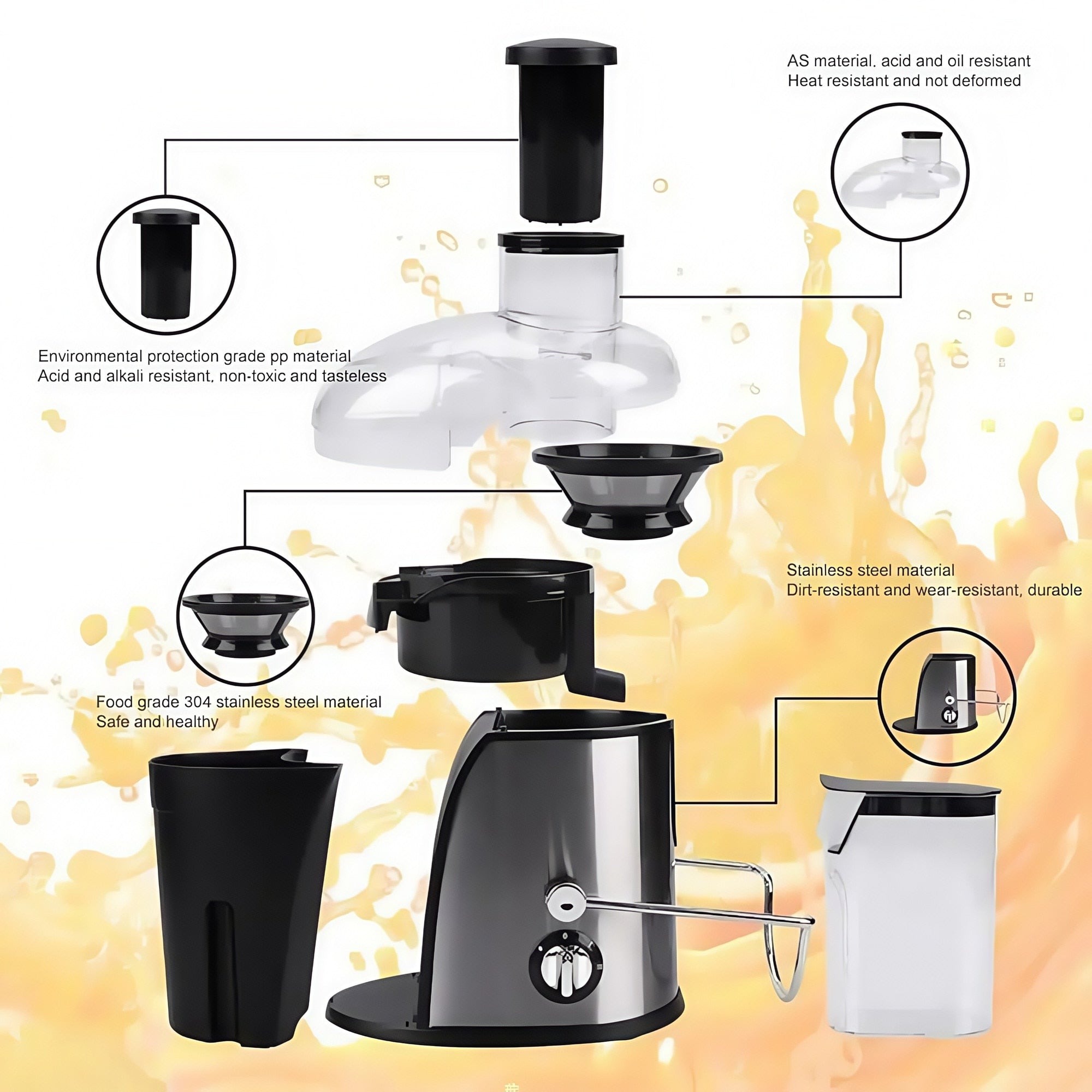 Storcător / Separator de Fructe 600 ml, 800 W