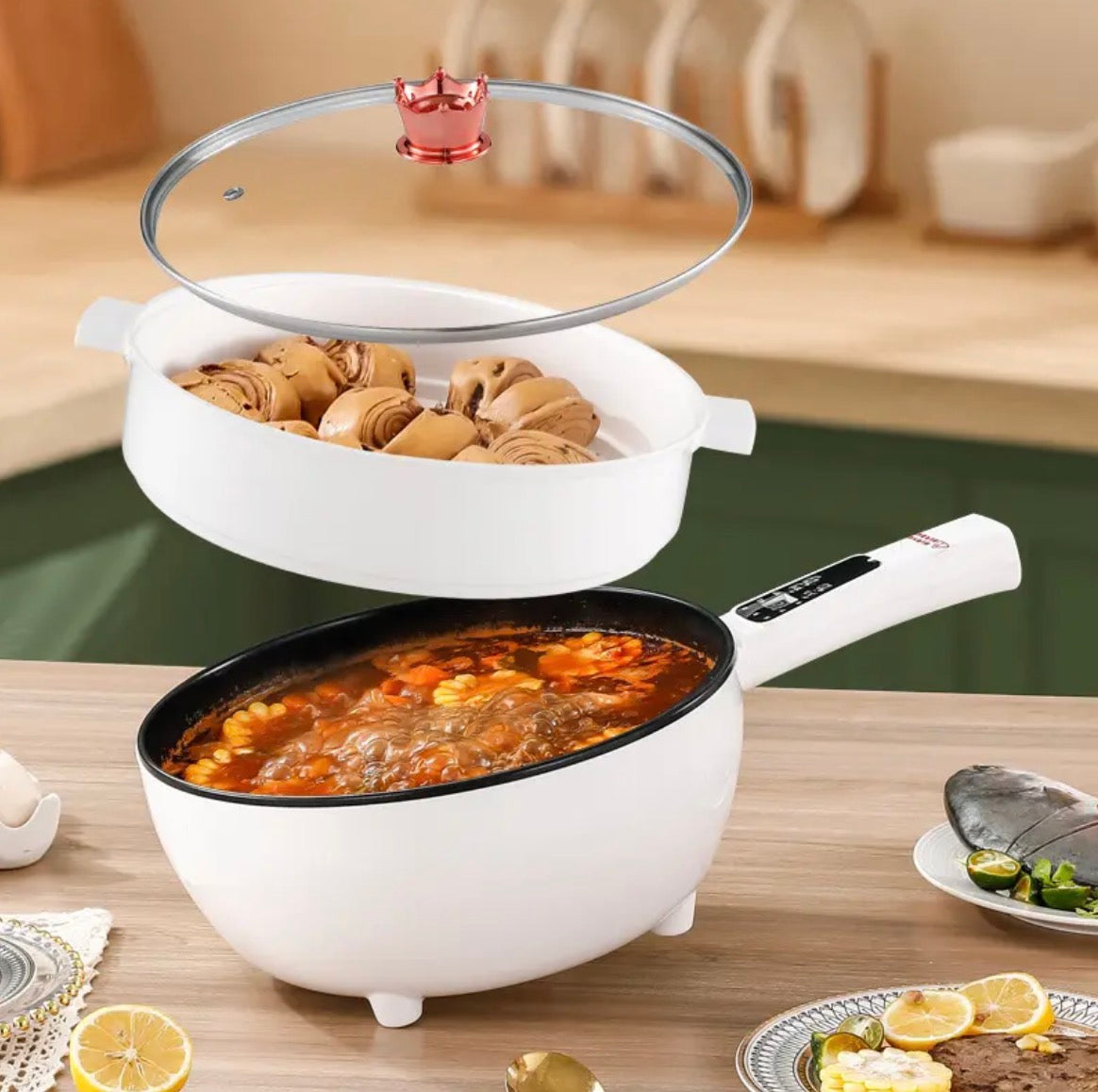 Tigaie electrica 26cm, inteligenta, multifunctionala 4L