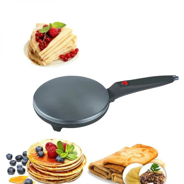 Tigaie electrica pentru clatite, maner ergonomic confortabil, placa antiaderenta, incalzire rapida