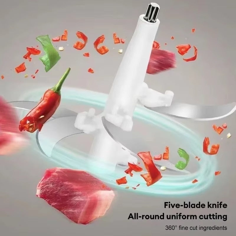 Tocator electric profesional ,capacitate 5 Litri, 500W, vas din inox , 5 lame